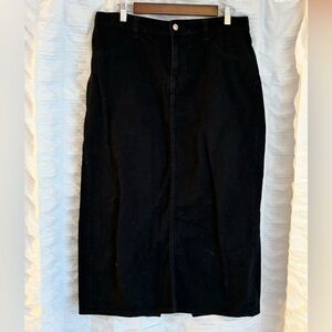 H&M black denim skirt
